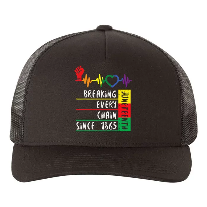 Juneteenth Breaking Every Chain Since 1865 Men Women Kids Yupoong Adult 5-Panel Trucker Hat