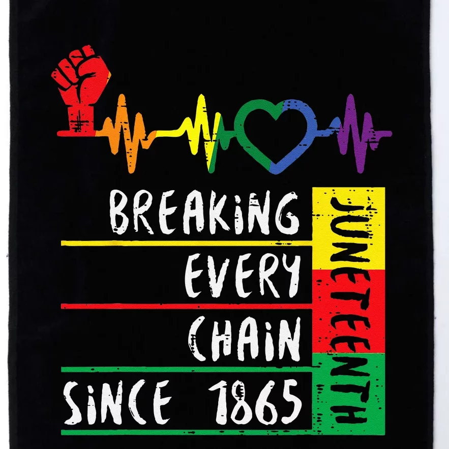 Juneteenth Breaking Every Chain Since 1865 Men Women Kids Platinum Collection Golf Towel