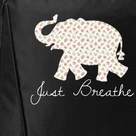 Just Breathe Elephant Great Gift City Backpack