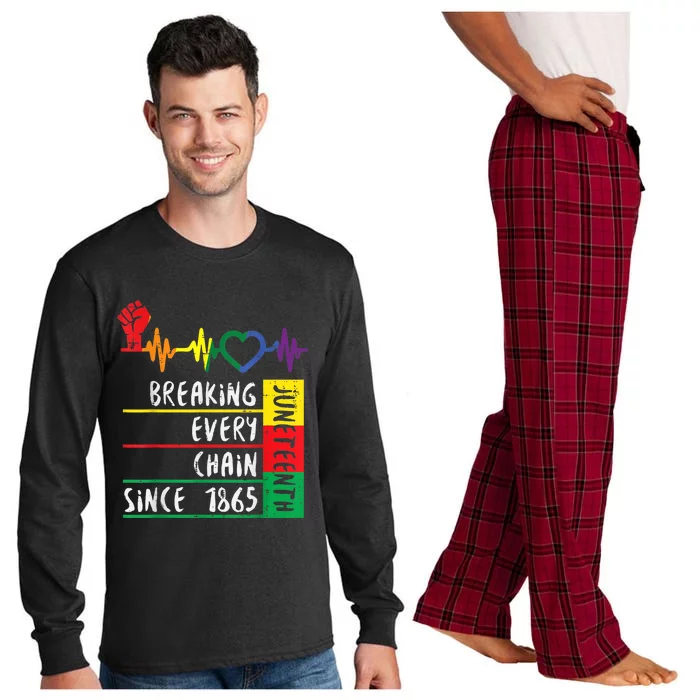 Juneteenth Breaking Every Chain Since 1865 Long Sleeve Pajama Set