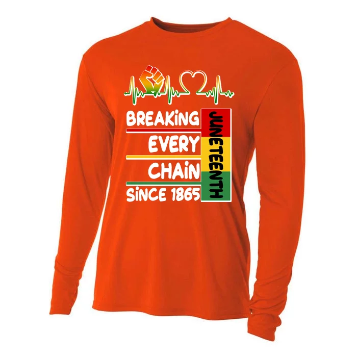 Juneteenth Breaking Every Chain Since 1865 Cooling Performance Long Sleeve Crew