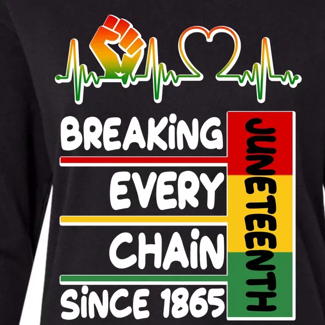 Juneteenth Breaking Every Chain Since 1865 Womens Cotton Relaxed Long Sleeve T-Shirt