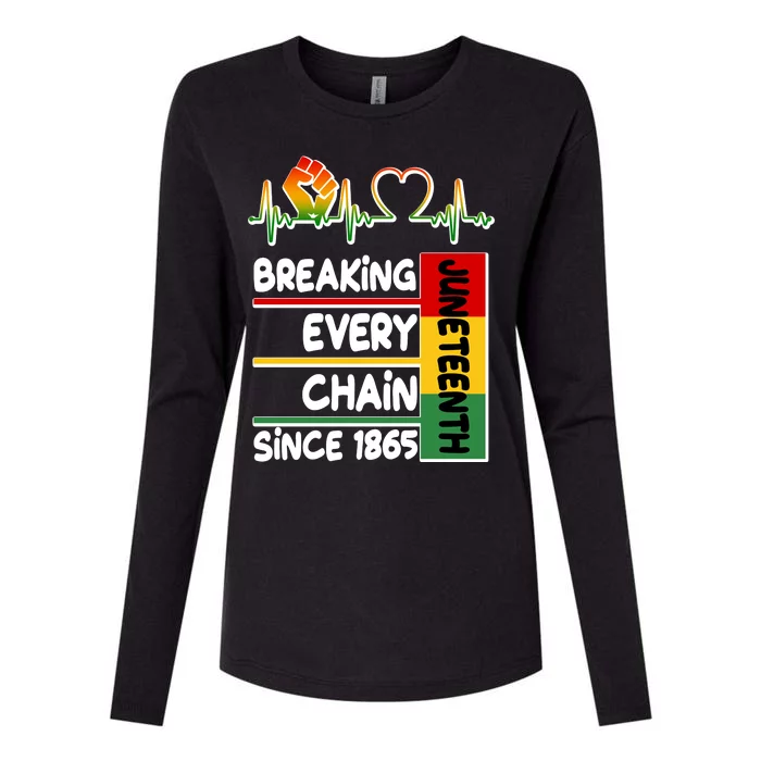 Juneteenth Breaking Every Chain Since 1865 Womens Cotton Relaxed Long Sleeve T-Shirt