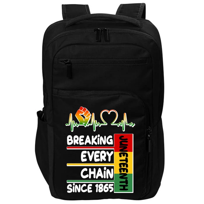 Juneteenth Breaking Every Chain Since 1865 Impact Tech Backpack