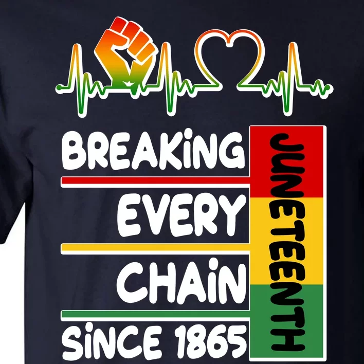 Juneteenth Breaking Every Chain Since 1865 Tall T-Shirt