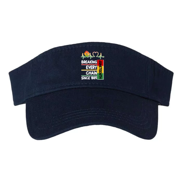 Juneteenth Breaking Every Chain Since 1865 Valucap Bio-Washed Visor