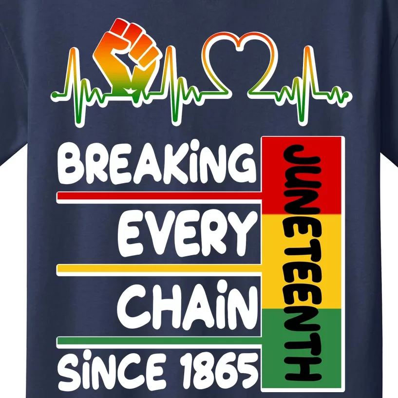 Juneteenth Breaking Every Chain Since 1865 Kids T-Shirt