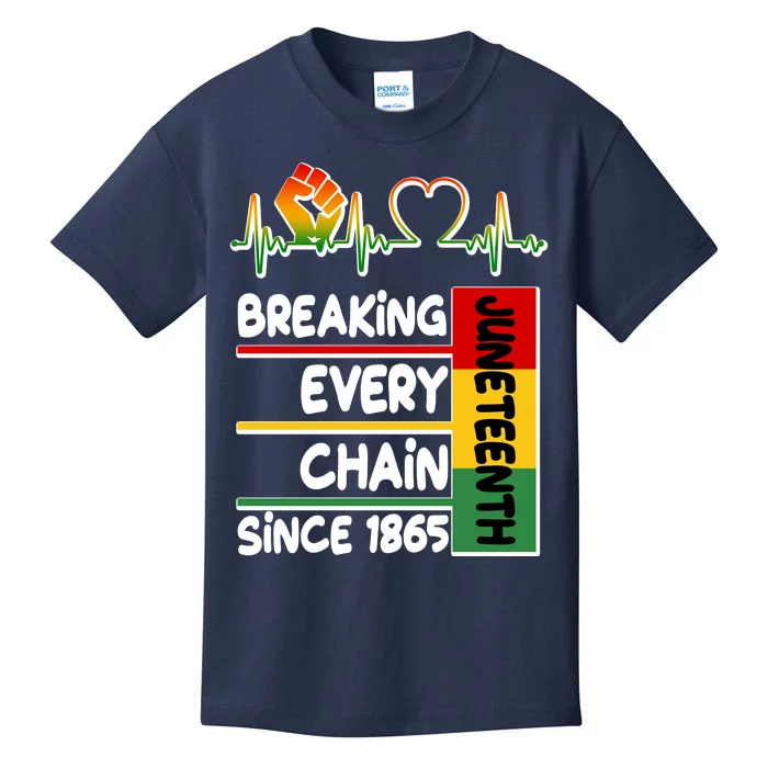 Juneteenth Breaking Every Chain Since 1865 Kids T-Shirt