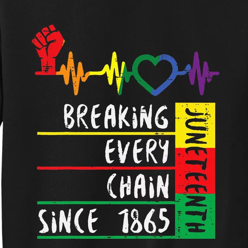 Juneteenth Breaking Every Chain Since 1865 Tall Sweatshirt