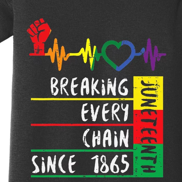 Juneteenth Breaking Every Chain Since 1865 Baby Bodysuit