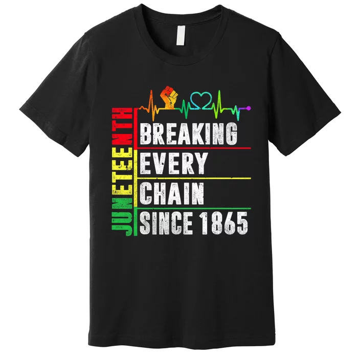 Juneteenth Breaking Every Chain Since 1865 Premium T-Shirt