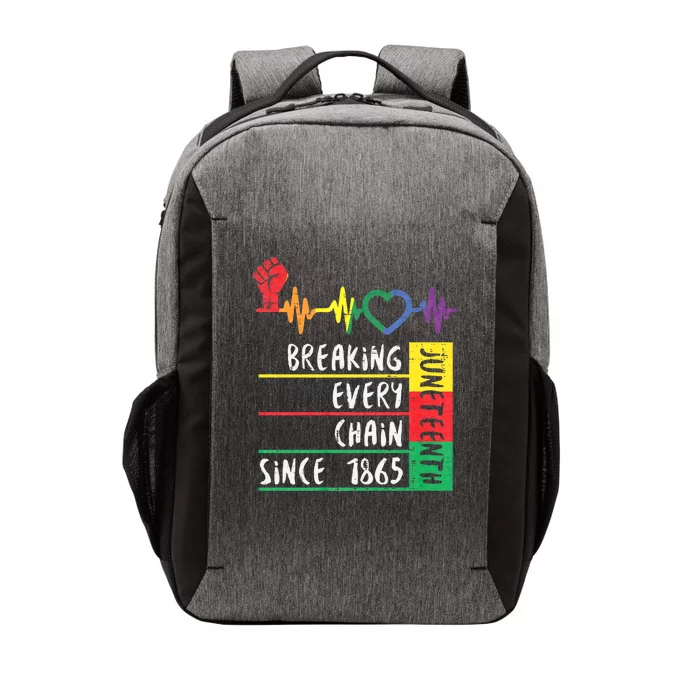 Juneteenth Breaking Every Chain Since 1865 Vector Backpack