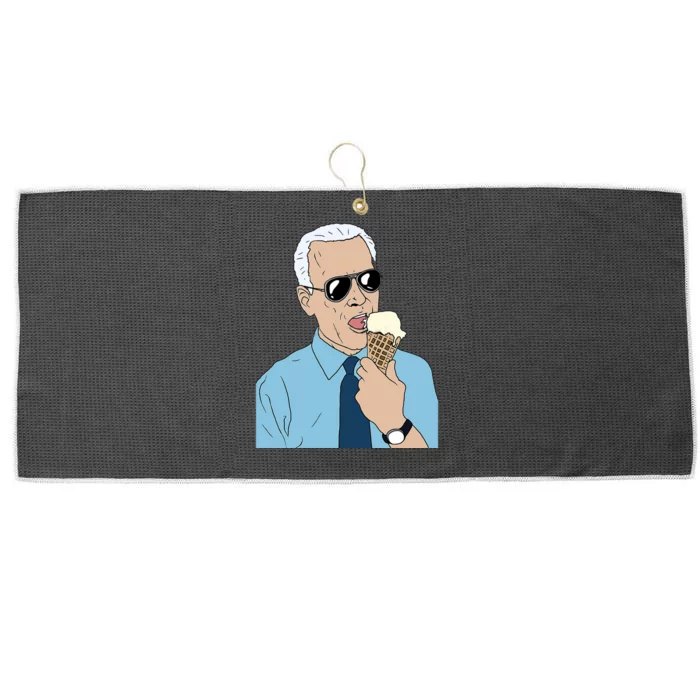 Joe Biden Eating Ice Cream Large Microfiber Waffle Golf Towel