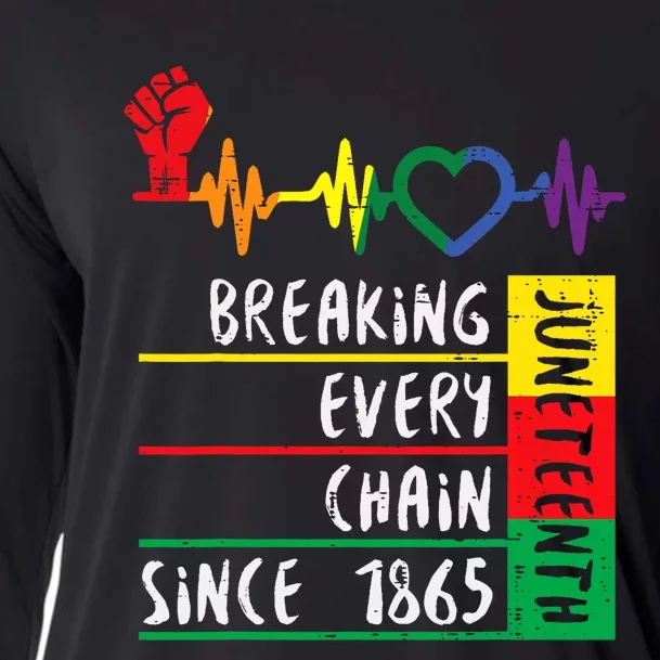 Juneteenth Breaking Every Chain Since 1865 Cooling Performance Long Sleeve Crew