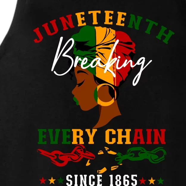 Juneteenth Breaking Every Chain Since 1865 For Women Ladies Tri-Blend Wicking Tank