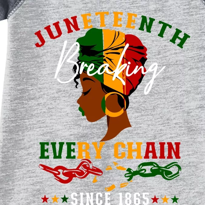 Juneteenth Breaking Every Chain Since 1865 For Women Infant Baby Jersey Bodysuit