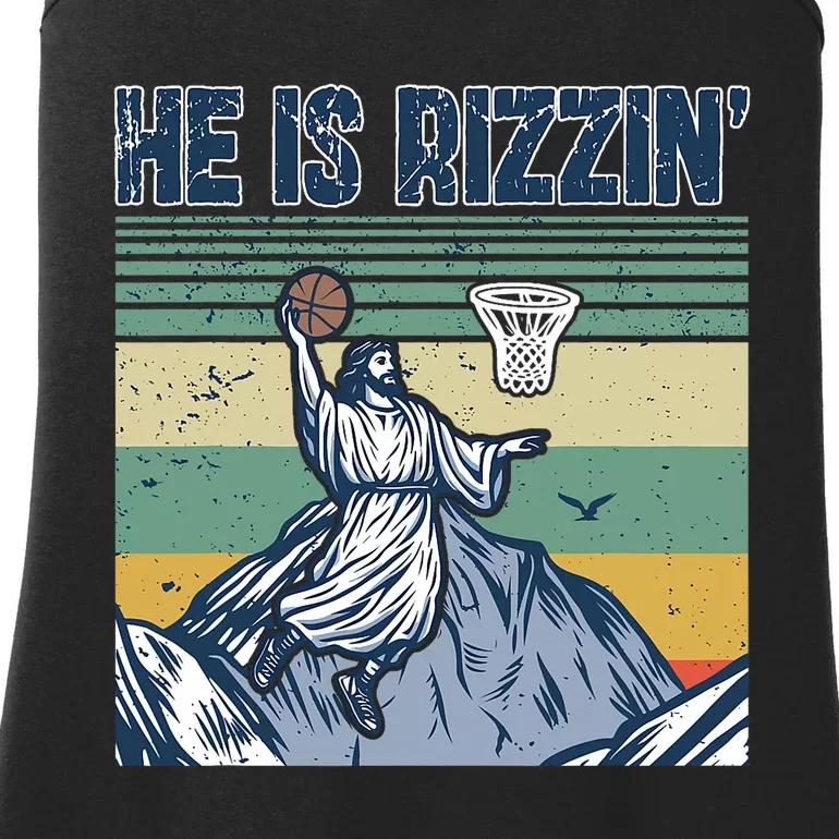 Jesus Basketball Easter Retro Faith Apparel Ladies Essential Tank