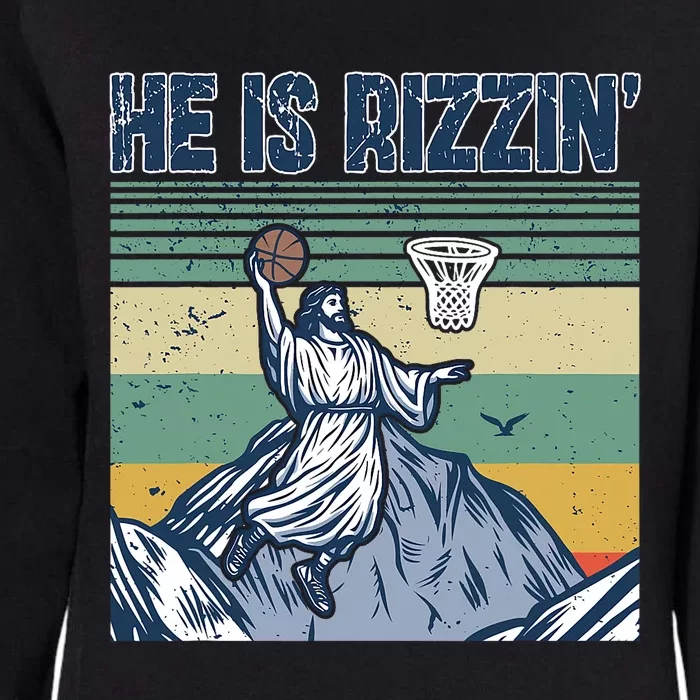 Jesus Basketball Easter Retro Faith Apparel Womens California Wash Sweatshirt