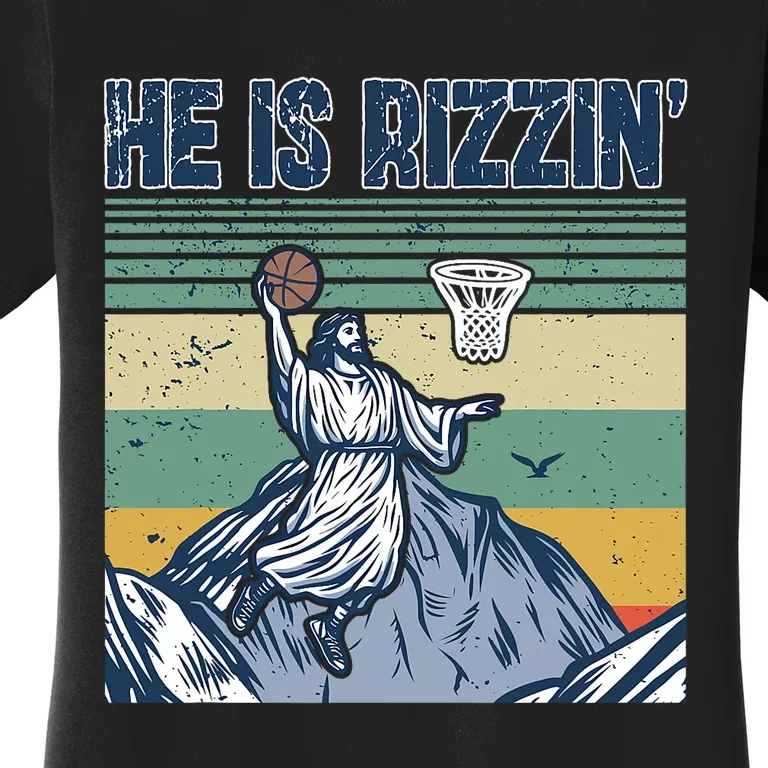 Jesus Basketball Easter Retro Faith Apparel Women's T-Shirt