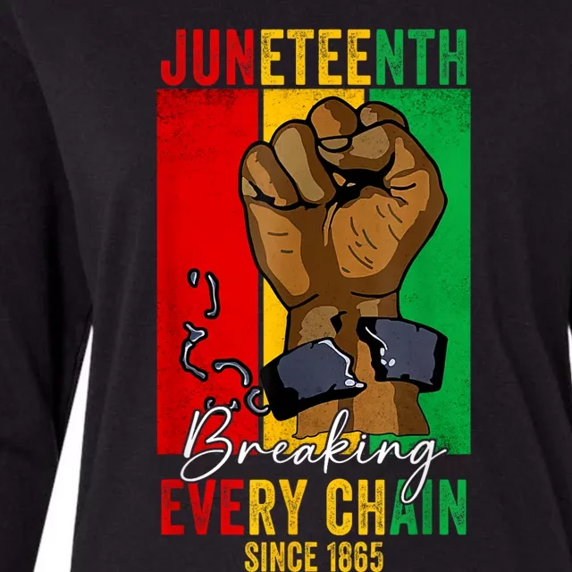 Juneteenth Breaking Every Chain Since 1865 Womens Cotton Relaxed Long Sleeve T-Shirt