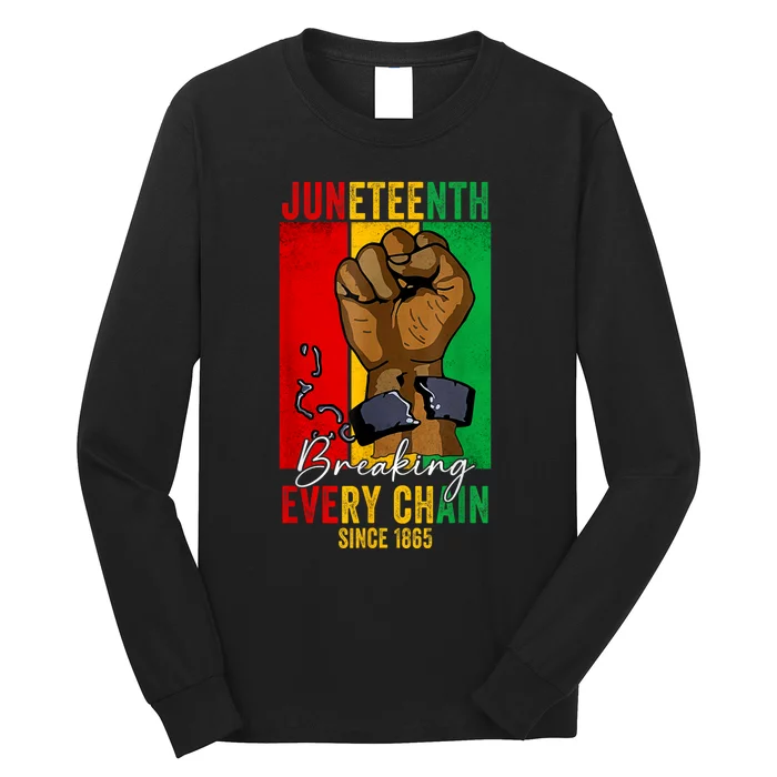 Juneteenth Breaking Every Chain Since 1865 Long Sleeve Shirt