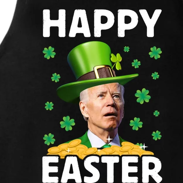 Joe Biden Easter Confused Funny St Patricks Day Ladies Tri-Blend Wicking Tank