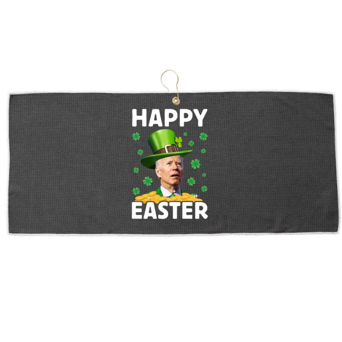 Joe Biden Easter Confused Funny St Patricks Day Large Microfiber Waffle Golf Towel