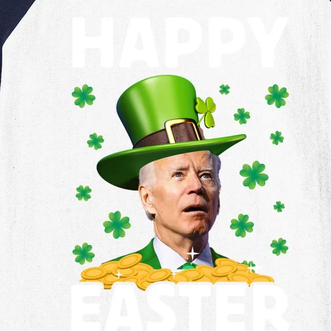 Joe Biden Easter Confused Funny St Patricks Day Baseball Sleeve Shirt