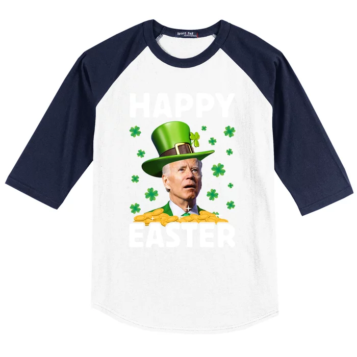 Joe Biden Easter Confused Funny St Patricks Day Baseball Sleeve Shirt