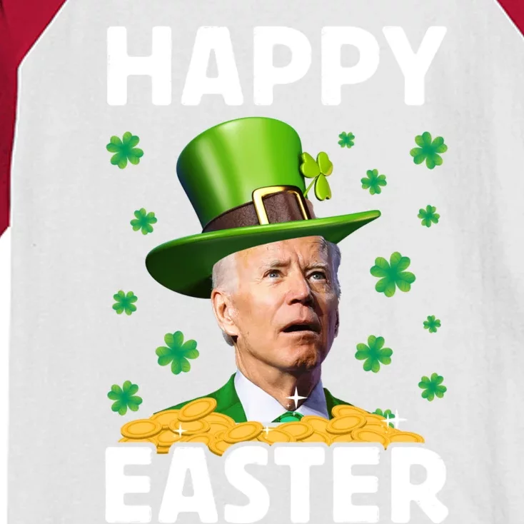 Joe Biden Easter Confused Funny St Patricks Day Kids Colorblock Raglan Jersey