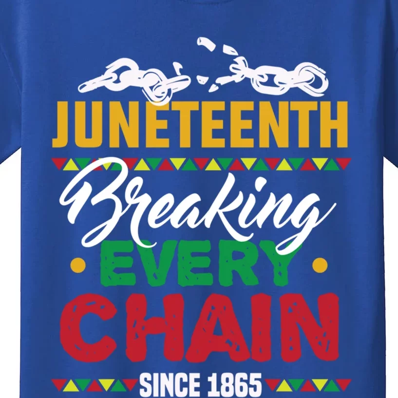 Juneteenth Breaking Every Chain African American Black Gift Kids T-Shirt