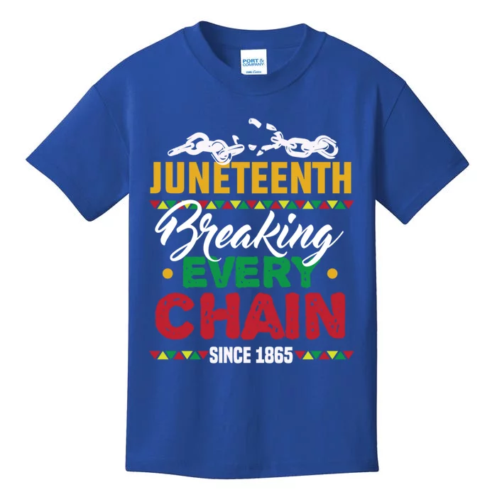 Juneteenth Breaking Every Chain African American Black Gift Kids T-Shirt