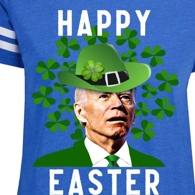 Joe Biden Easter Confused Funny St Patricks Day Enza Ladies Jersey Football T-Shirt