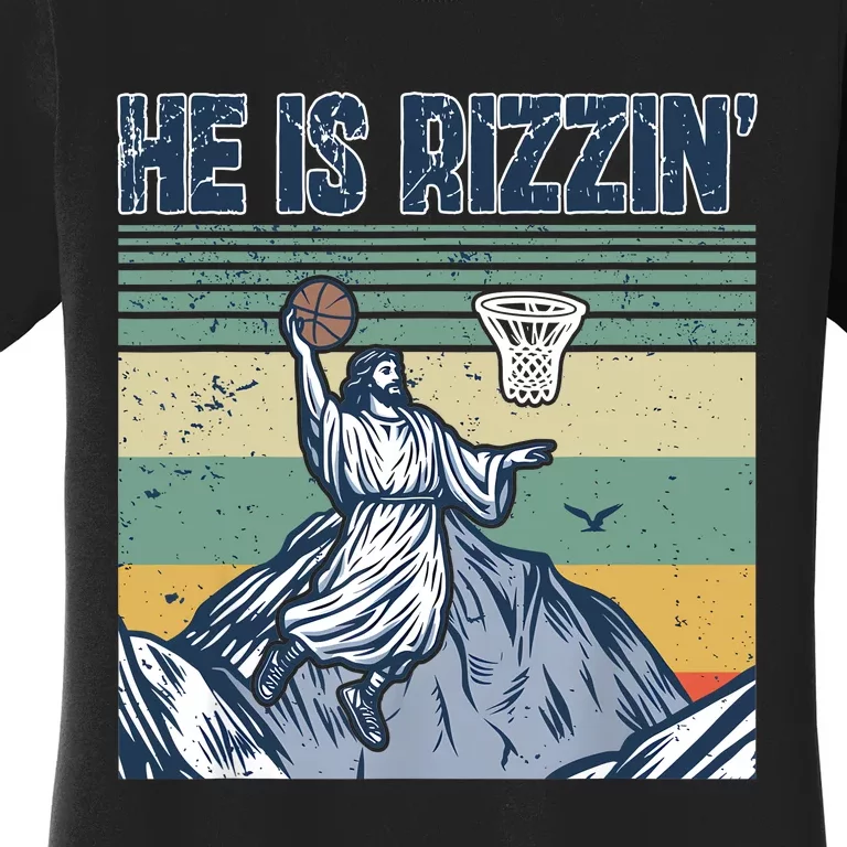 Jesus Basketball Easter Retro Faith Apparel Women's T-Shirt