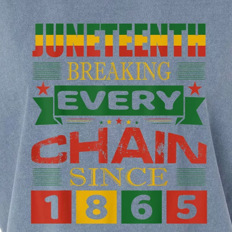 Juneteenth Breaking Every Chain Since 1865 African American Garment-Dyed Women's Muscle Tee