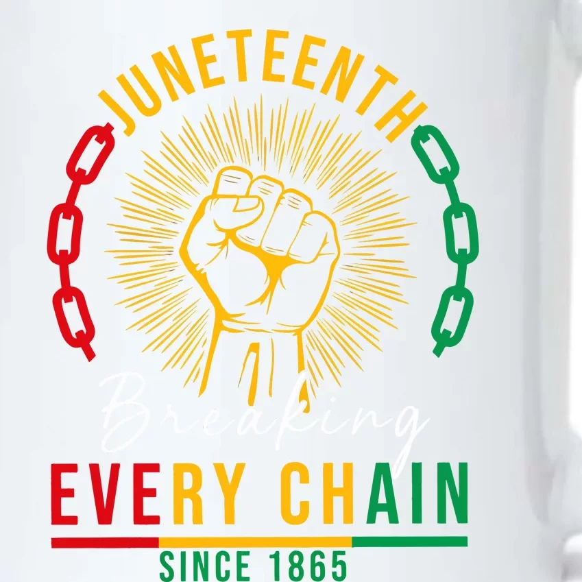 Juneteenth Breaking Every Chain Since 1865 Black Color Changing Mug