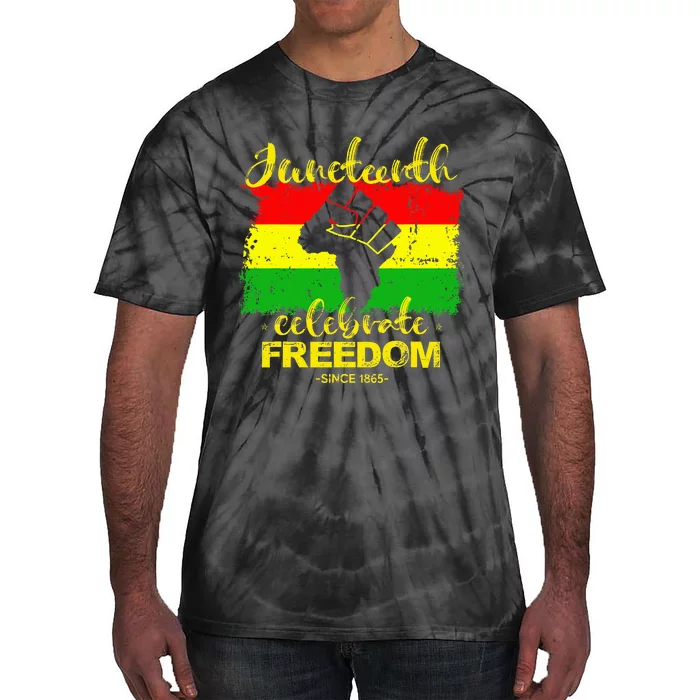 Juneteenth Breaking Every Chain Since 1865 Tie-Dye T-Shirt