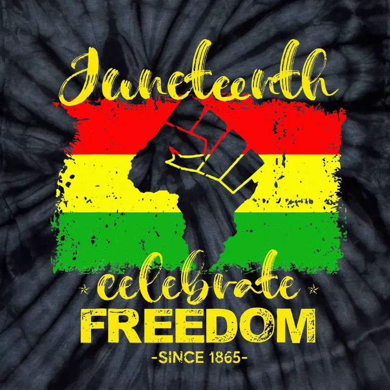 Juneteenth Breaking Every Chain Since 1865 Tie-Dye T-Shirt