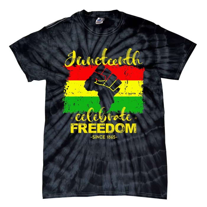 Juneteenth Breaking Every Chain Since 1865 Tie-Dye T-Shirt