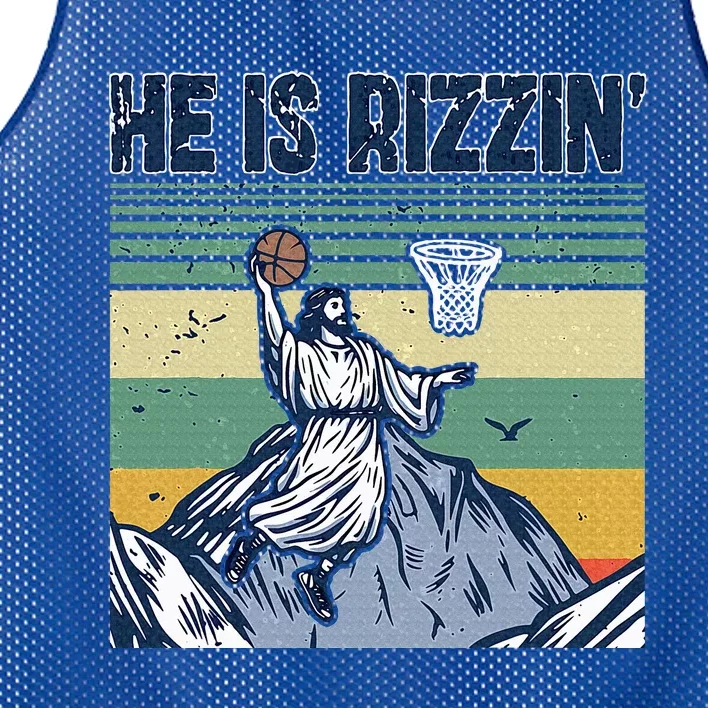 Jesus Basketball Easter Faith Mesh Reversible Basketball Jersey Tank