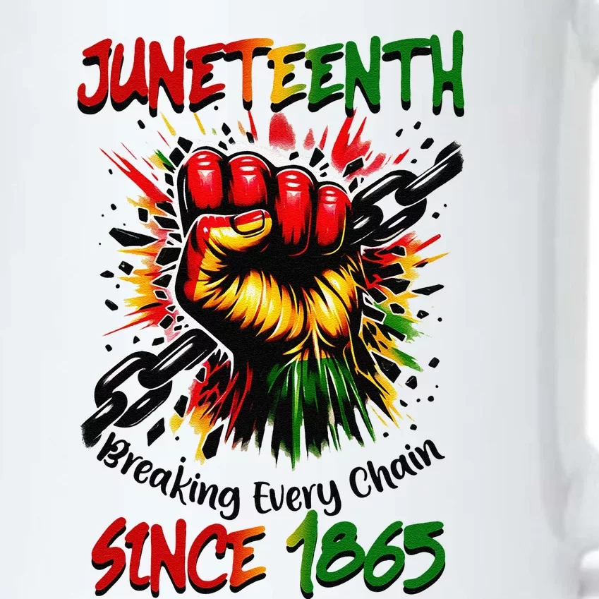 Juneteenth Breaking Every Chain Black Color Changing Mug