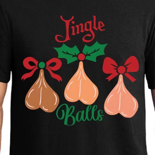 Jingle Balls Funny Christmas Adult Joke Dirty Talk Couple Pajama Set