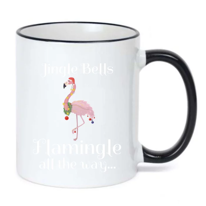 Jingle Bells Flamingle All The Way Flamingo Lovers Gift Cool Gift Black Color Changing Mug