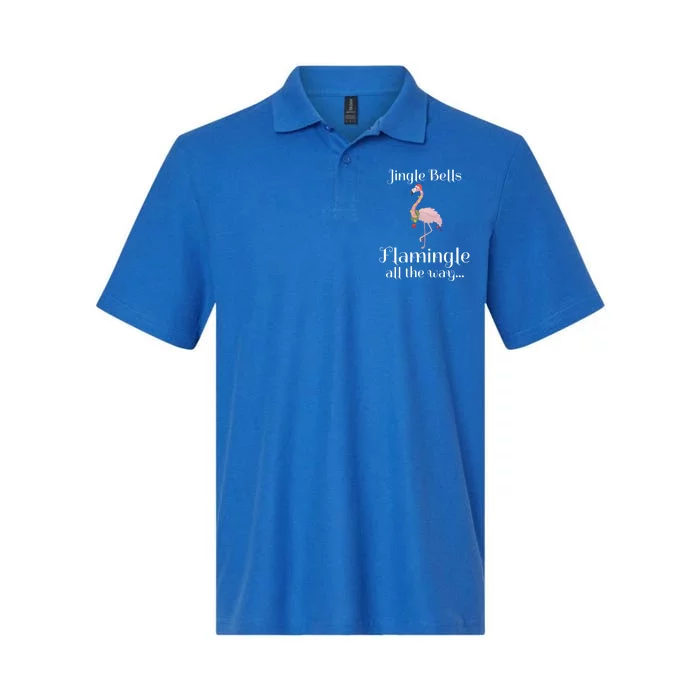 Jingle Bells Flamingle All The Way Flamingo Lovers Gift Cool Gift Softstyle Adult Sport Polo