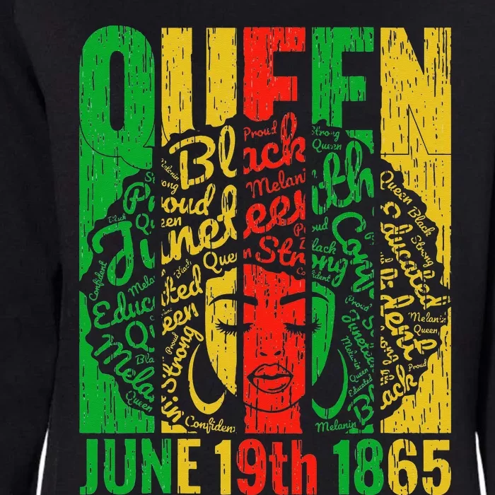 Juneteenth Black Freedom Day Melanin Afro Queen Womens California Wash Sweatshirt