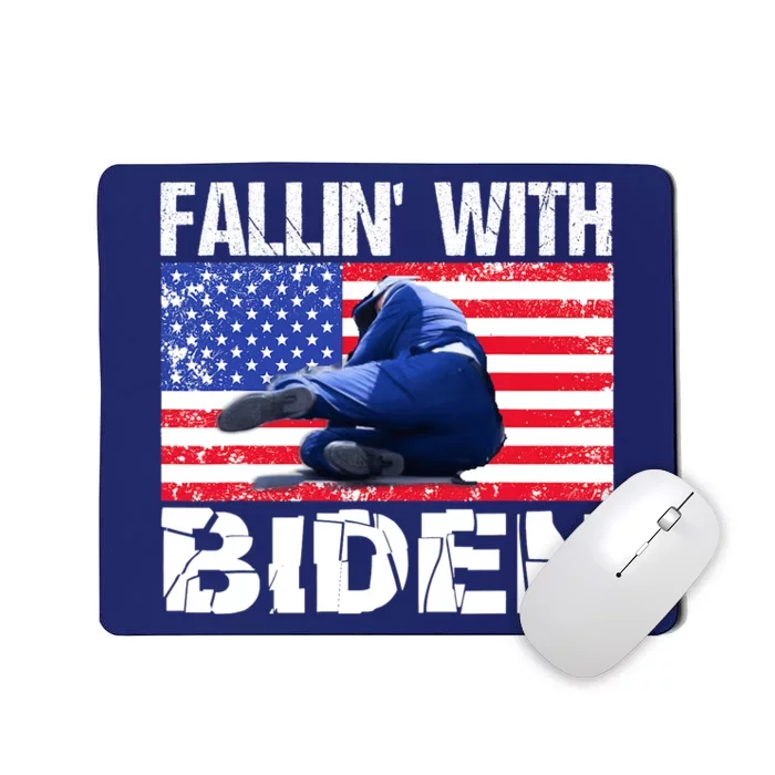 Joe Biden Falls Down On Stage Biden Falling Funny Tripping Mousepad