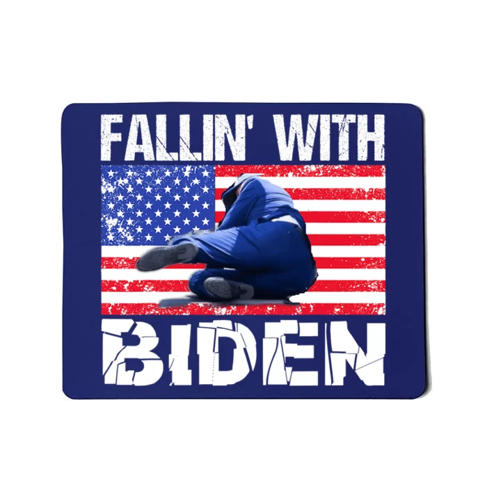 Joe Biden Falls Down On Stage Biden Falling Funny Tripping Mousepad