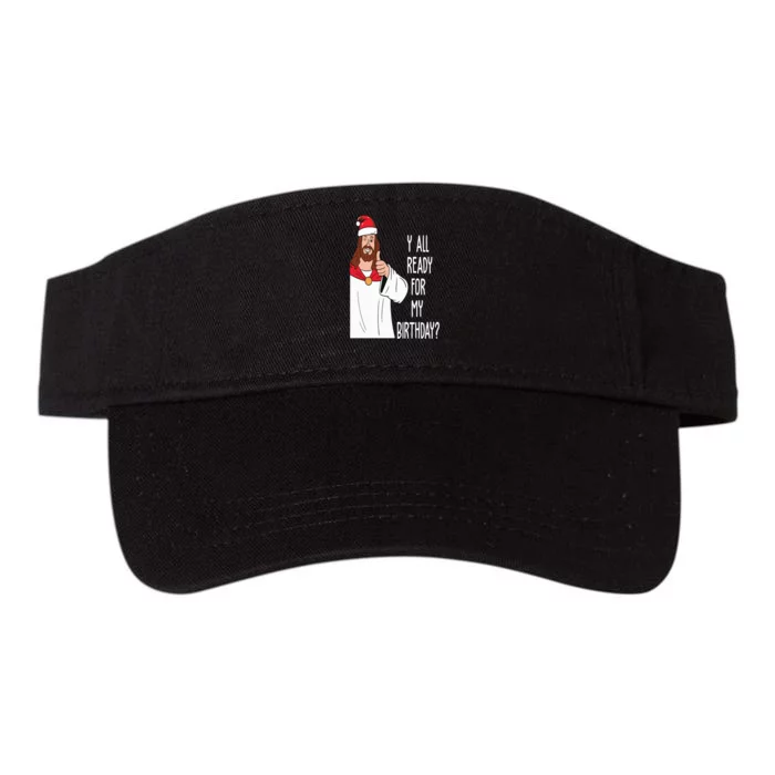 Jesus Birthday Funny Christmas Valucap Bio-Washed Visor