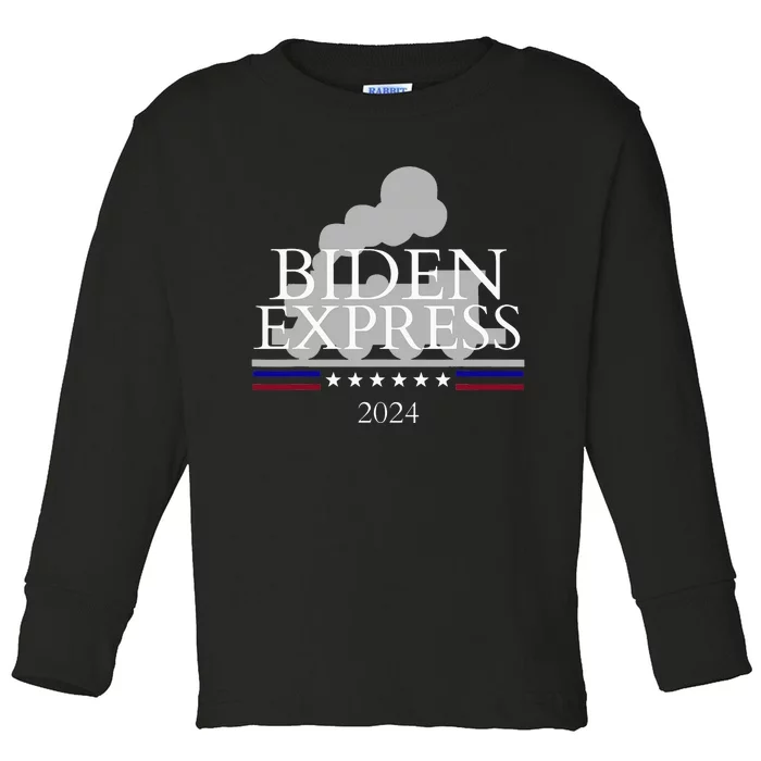 Joe Biden for President 2024 Biden Express 2024 Toddler Long Sleeve Shirt