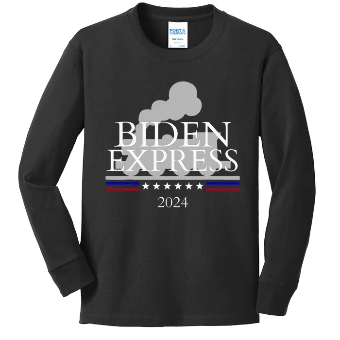 Joe Biden for President 2024 Biden Express 2024 Kids Long Sleeve Shirt